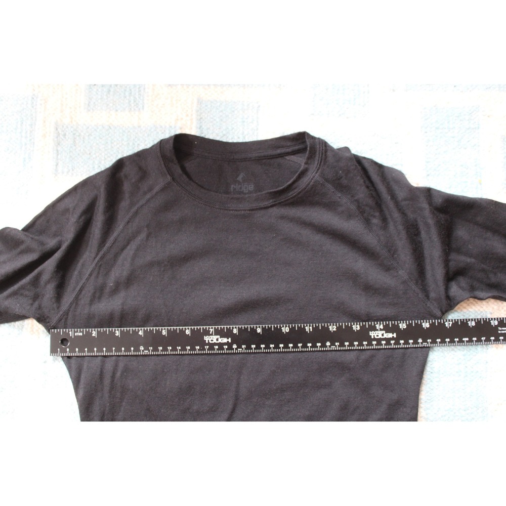 Ridge Merino XS Black Aspect Midwt Long Sleeve Wool Base Layer Top Thumbholes - Picture 8 of 9